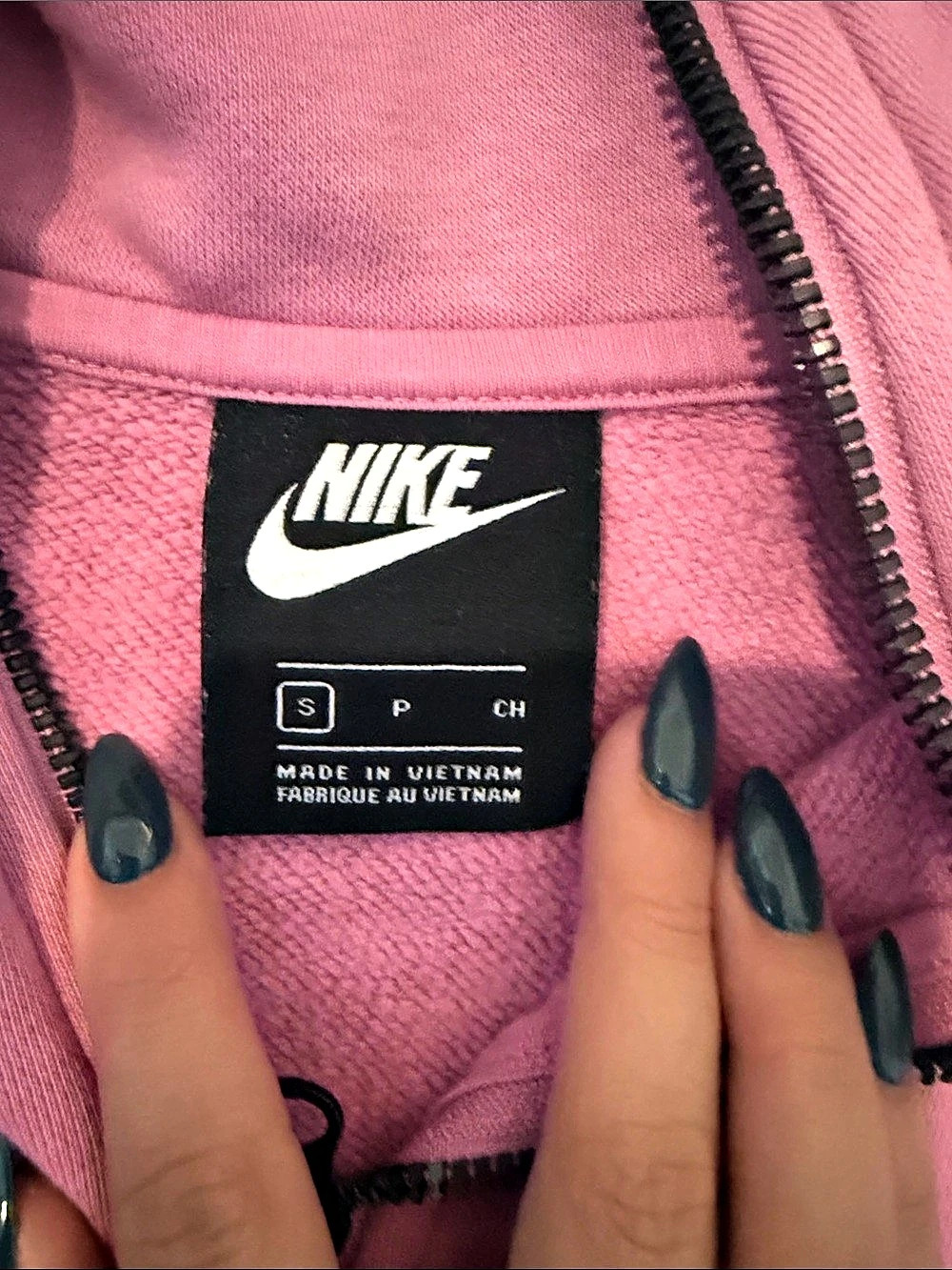 Nike Pink Half-Zip Pullover Small - Picture 3 of 4